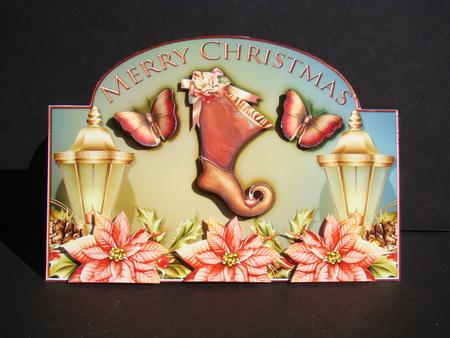 Plaque Card with Bag Christmas Light by Beverly Carmichael