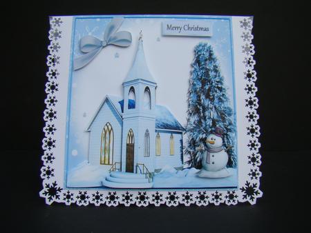 Beautiful Christmas Church 8x8 Mini Kit by Beverly Carmichael