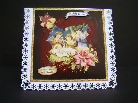 Baby Jesus with Angles Qc by Beverly Carmichael