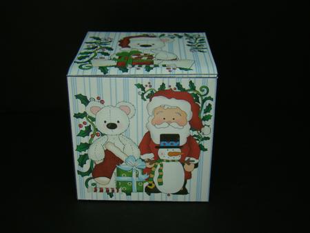 All in One Gift Box - Santa with Bears and Snowmen by Beverly Carmichael