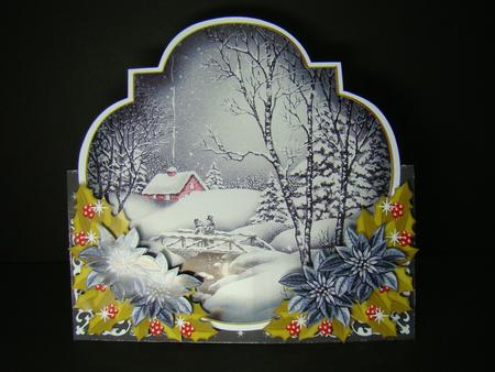 Winter Walk Shaped Over 3D Mini Card Kit by Beverly Carmichael