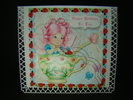 8x8 Fairy in Teacup by Beverly Carmichael