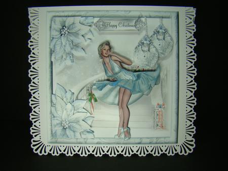 The Beautiful Blondes Christmas Card Front Kit by Beverly Carmichael