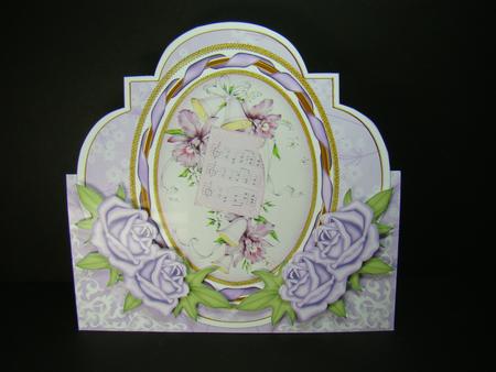 Orchid Music Shaped Over 3D Mini Card Kit by Beverly Carmichael