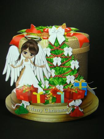 Christmas Brunette Angel with Bonus Gift Card by Beverly Carmichael