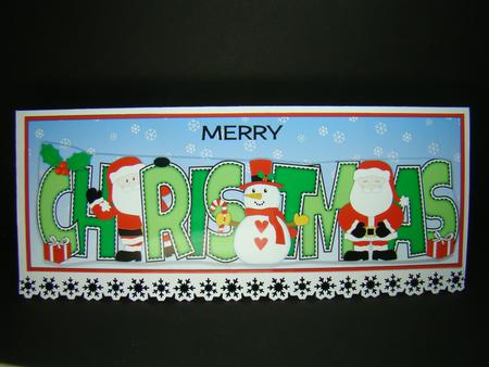 Santas & Snowman Christmas Large Dl by Beverly Carmichael