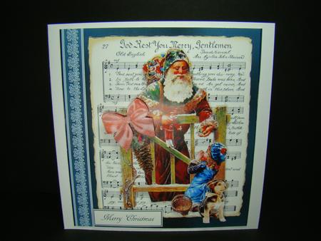 A Wonderful Santa Surprise Topper with Decoupage by Beverly Carmichael