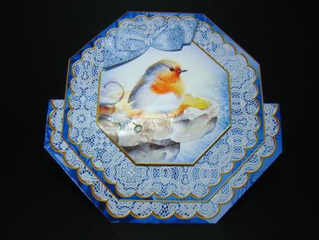 Blue Robin Deco Stand-up Large Card Mini Kit by Beverly Carmichael