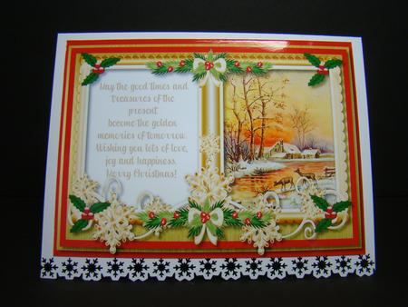 Beautiful Christmas Open Book with Verse, Red by Beverly Carmichael