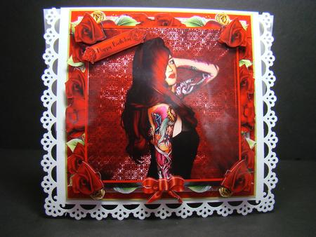 A Girl Called Red Card Front Kit by Beverly Carmichael