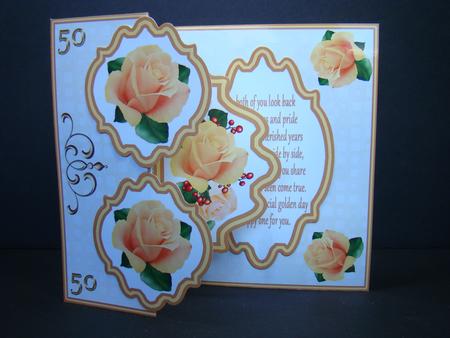 Fold Back Pop-up - Golden Wedding by Beverly Carmichael