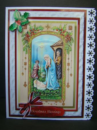 Beautiful Nativity Scene in Pyramid by Beverly Carmichael