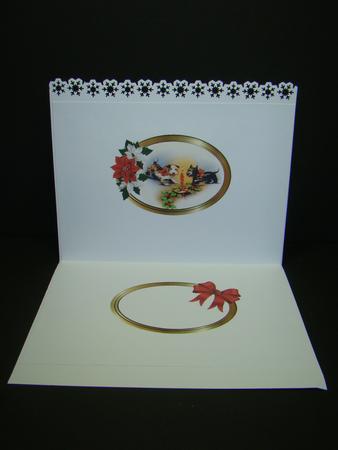 Christmas Vintage Portrait of Westie Dogs Quick Card Insert by Beverly Carmichael