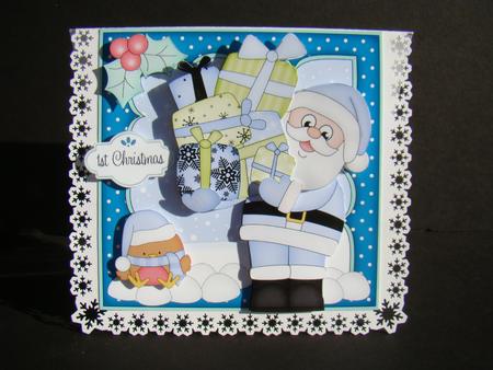 8x8 Xmas Santa Mini Kit 3D Decoupage by Beverly Carmichael