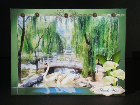Peaceful Garden Topper with Book Mark by Beverly Carmichael
