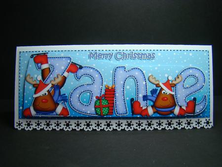 Large Dl Xmas Zane Rudolph 3D Decoupage by Beverly Carmichael