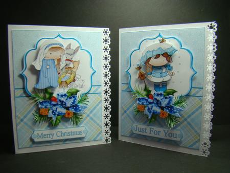 Izzy's Snowy Umbrella and Nativity Choice of Topper Mini Kit by Beverly Carmichael