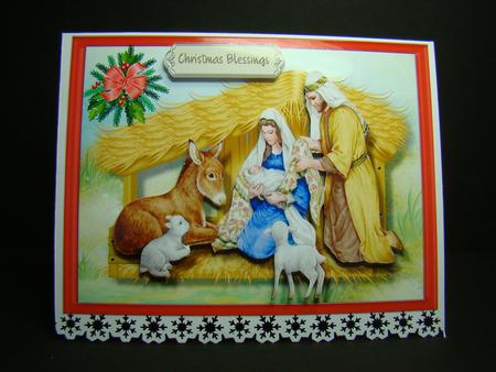 Beautiful Christmas Nativity Scene  by Beverly Carmichael