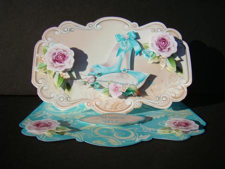 Wedded Bliss Shaped Easel Card Mini-kit by Beverly Carmichael