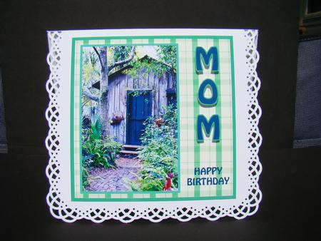 Old Shed 8x8 Birthday Card, Dad, Son, Mum or Mom by Beverly Carmichael