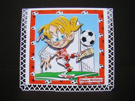 8x8 Girls Love Soccer Too Red Mini Kit by Beverly Carmichael