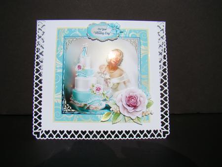 Wedding Cake Card Front 7x7 by Beverly Carmichael