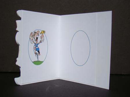 Over the Edge Football Birthday Goal Blue Insert by Beverly Carmichael