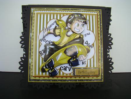 Skateboard Card Front Kit by Beverly Carmichael