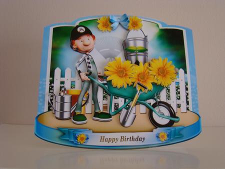 Male Card Kit Gardening by Beverly Carmichael