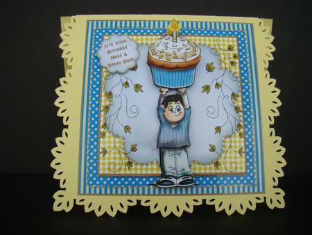 Cupcake Celebration Card Front Kit by Beverly Carmichael