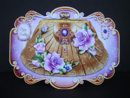 Beautiful Vintage Purse with Roses by Beverly Carmichael