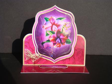 Orchids Pyramid Easel Card Mini Kit by Beverly Carmichael