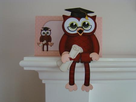 3D on the Shelf Card Kit - Little Hoot Wise Owl Graduate by Beverly Carmichael