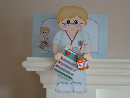 3D on the Shelf Card Kit - Little Doctor Ellis by Beverly Carmichael