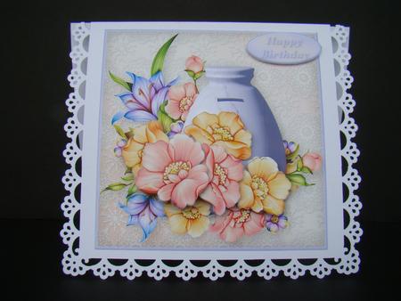 Summer Flowers Money Pot Card Mini Kit by Beverly Carmichael