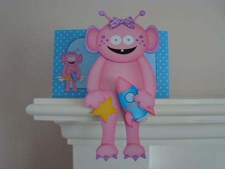 3D on the Shelf Card Kit - Little Alien Aena by Beverly Carmichael