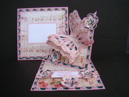 Twisted Easel Kit - Pink Butterfly by Beverly Carmichael
