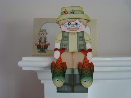 3D on the Shelf Card Kit - Fisherman Martin by Beverly Carmichael