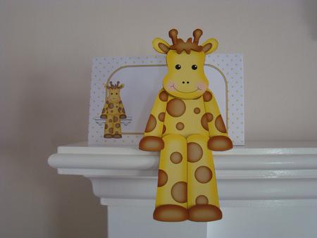 3D on the Shelf Card Kit - Simon the Little Giraffe by Beverly Carmichael