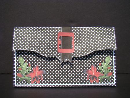 Black Dotty Red Floral 3D File Purse Mini Kit by Beverly Carmichael