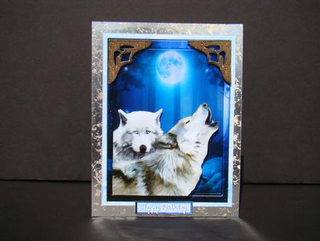 Wolves Male Card by Beverly Carmichael