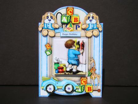 Painting Walls Baby Card by Beverly Carmichael