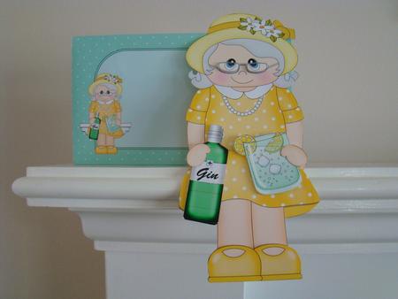 3D on the Shelf Card Kit - Gossip Galz - g & T Gwen by Beverly Carmichael