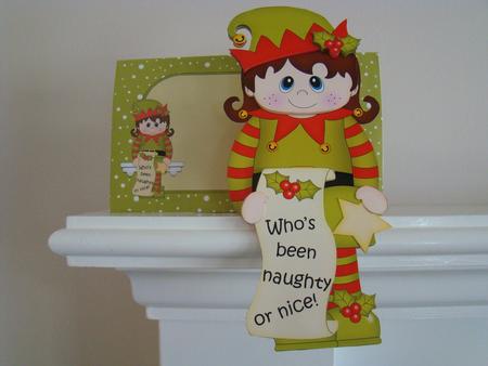 3D on the Shelf Card Kit - Christmas Little Elf by Beverly Carmichael