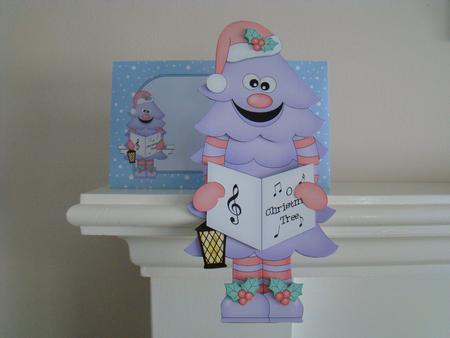 3D on the Shelf Card Kit - Little Singing Christmas Tree by Beverly Carmichael