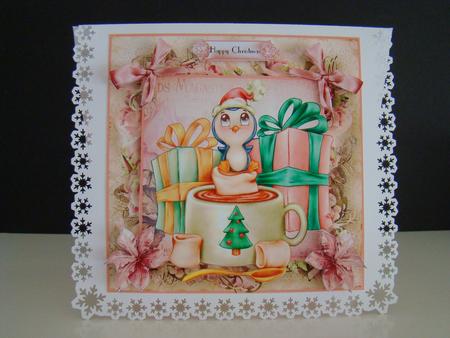 Penguin Float Card Front Kit by Beverly Carmichael