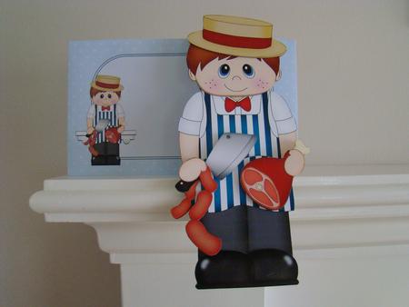3D on the Shelf Card Kit - Little Butcher Chuck by Beverly Carmichael