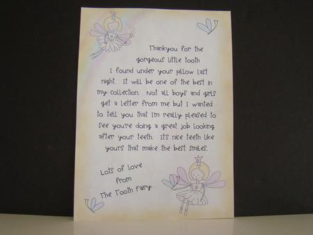 Letter from the Tooth Fairy by Beverly Carmichael