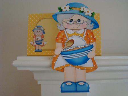 3D on the Shelf Card Kit - Gossip Galz - Baking Brenda by Beverly Carmichael