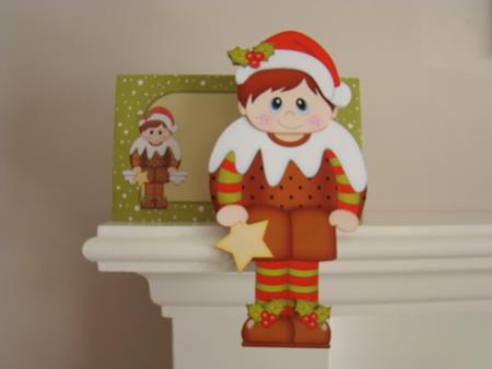 3D on the Shelf Card Kit - Christmas Pudding Fancy Dress by Beverly Carmichael